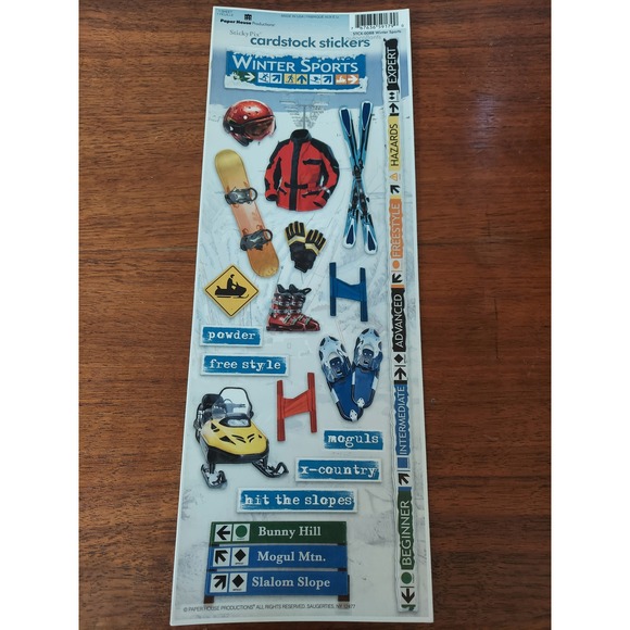 Paper House Productions Winter Sports Cardstock Crafting Stickers - Picture 1 of 2